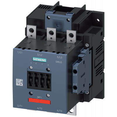 Contactor, AC-3, 150 A/75 kW/400 V, 3-pole, 23-26 V AC/DC, 2 NO+2 NC, connection bar/screw terminal. 3RT10556AB363PA0