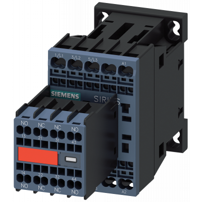 Contactor, AC-3, 7 A/3 kW/400 V, 3-pole, 110 V AC/50 Hz, 120 V AC/60 Hz, 2 NO+2 NC, spring-type terminal. 3RT20152AK643MA0