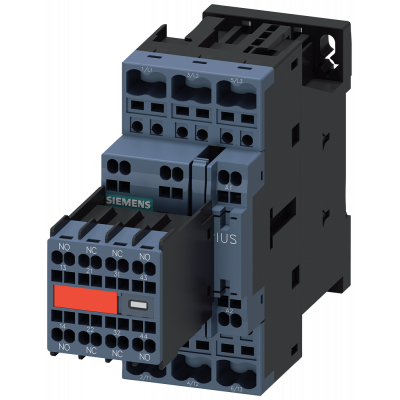 Contactor, AC-3, 9 A/4 kW/400 V, 3-pole, 230 V AC, 50/60 Hz, 2 NO+2 NC, spring-type terminal. 3RT20232CL243MA0