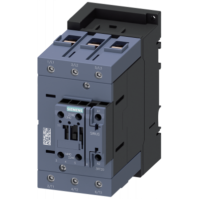 Contactor, AC-3, 80 A/37 kW/400 V, 3-pole, 20-33 V AC/DC, 1 NO+1 NC, screw terminal. 3RT20451NB300CC0