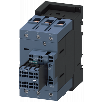 Contactor, AC-3, 80 A/37 kW/400 V, 3-pole, 110 V AC/50 Hz, 2 NO+2 NC, screw terminal/spring-type terminal. 3RT20453AF04