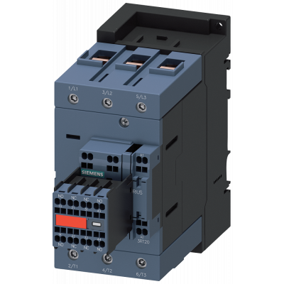 Contactor, AC-3, 80 A/37 kW/400 V, 3-pole, 20-33 V AC/DC, 2 NO+2 NC, screw terminal/spring-type terminal. 3RT20453NB343MA0