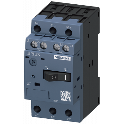 Circuit breaker, S00, motor protection, Class 10, A-release 0.14-0.2 A, short-circuit release 2.6 A. 3RV10110BA15