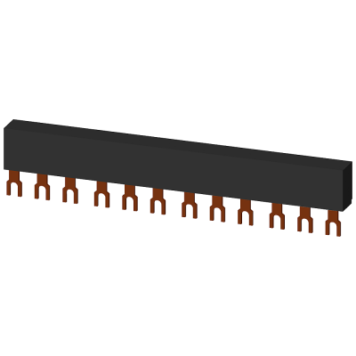 3-ph. busbars modular spacing 45 mm for 4 switches, connections in fork shape. 3RV19151CB