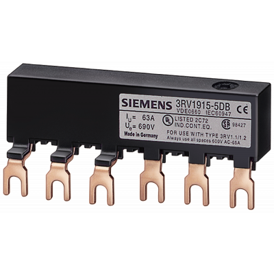 Connection piece for 3-ph. busbars modular spacing 45 mm. 3RV19155DB