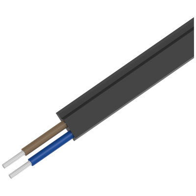 AS-i cable, shaped for ext. auxiliary voltage 24 V, black, rubber, 2x1.5 mm2. 3RX90200AA00