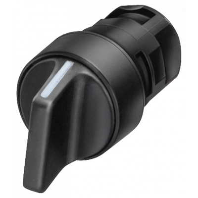 Toggle switch, 16 mm, round plastic, black. 3SB20002DB01