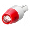 LED lamp, super-bright red, wedge base W2x4.6D, rated voltage 24 V AC/DC. 3SB39011SB