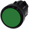 Pushbutton, 22 mm, round, plastic, green, button. 3SU10000AA400AA0