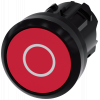 Pushbutton, 22 mm, round, plastic, red, labeling: O, button. 3SU10000AB200AD0