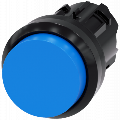 Pushbutton, 22 mm, round, plastic, blue, button. 3SU10000BB500AA0