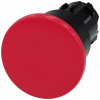 Mushroom pushbutton, 22 mm, round, plastic, red. 3SU10001BA200AA0