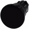 Mushroom pushbutton, 22 mm, round, plastic, black, 40 mm. 3SU10001BD100AA0