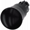 Mushroom pushbutton, 22 mm, round, plastic, black, rotate-to-unlatch mechanism. 3SU10001HB100AA0