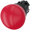 Emergency stop mushroom pushbutton, 22 mm, round, plastic, red, 40 mm, rotate-to-unlatch mechanism. 3SU10001LB200AA0