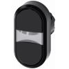 Twin pushbutton, 22 mm, round, plastic, black, black. 3SU10003AB110AA0