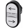 Twin pushbutton, 22 mm, round, plastic, white: arrow left, white: arrow right. 3SU10003AB660AM0