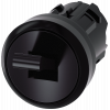 Toggle switch, 22 mm, round, plastic, black, 2 switch positions O<I. 3SU10003EC100AA0