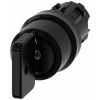 Key-operated switch O.M.R, 22 mm, round, plastic, black, key removal I+O+II. 3SU10004HL110AA0