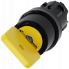 Key-operated switch O.M.R, 22 mm, round, plastic, yellow, key removal O. 3SU10004JC010AA0