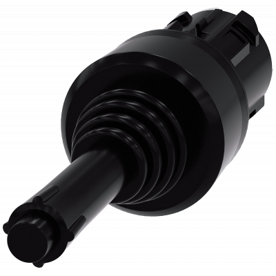 Coordinate switch, 22 mm, round, plastic, black, horizontal latching. 3SU10007BA100AA0