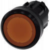 Pushbutton, illuminated, 22 mm, round, plastic, amber, button. 3SU10010AB000AA0