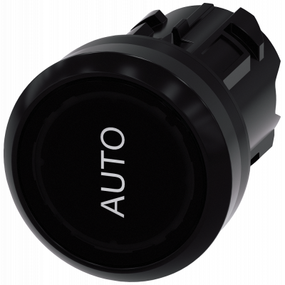 Pushbutton, with illuminated pushbutton design, 22 mm, round, plastic, black. 3SU10010AB100AQ0