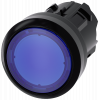 Pushbutton, illuminated, as indicator light, 22 mm, round, plastic, blue. 3SU10010AD500AA0