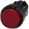 Pushbutton, illuminated, 22 mm, round, plastic, red, button. 3SU10010BB200AA0