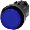 Pushbutton, illuminated, 22 mm, round, plastic, blue, button. 3SU10010BB500AA0