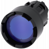 Pushbutton, illuminated, 22 mm, round, plastic, blue, front ring. 3SU10010DB500AA0