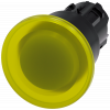 Mushroom pushbutton, illuminated, 22 mm, round, plastic, yellow, 40 mm. 3SU10011BA300AA0