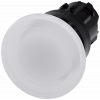 Mushroom pushbutton, illuminated, 22 mm, round, plastic, white, 40 mm. 3SU10011BD600AA0