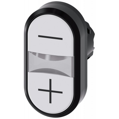 Twin pushbutton, illuminated, 22 mm, round, plastic, white. 3SU10013AB660AL0