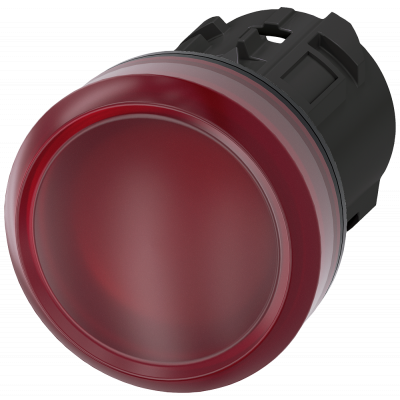 Indicator light, 22 mm, round, plastic, red, lens, smooth. 3SU10016AA200AA0