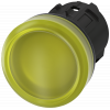 Indicator light, 22 mm, round, plastic, yellow, lens, smooth. 3SU10016AA300AA0