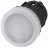 Indicator light, 22 mm, round, plastic, white, lens, smooth. 3SU10016AA600AA0