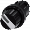 Toggle switch, illuminable, 22 mm, round, plastic, black, white. 3SU10022AF600AA0