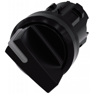 Toggle switch illuminable, 22 mm, round, plastic, black, knob short. 3SU10022BC100AA0