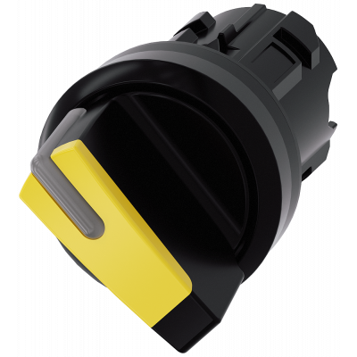 Toggle switch, illuminable, 22 mm, round, plastic, yellow. 3SU10022BC300AA0