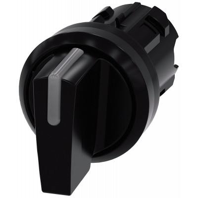 Toggle switch illuminable, 22 mm, round, plastic, black, knob short. 3SU10022BL100AA0