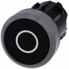 Pushbutton, 22 mm, round, plastic m. metal front ring, black, labeling: O. 3SU10300AB100AD0