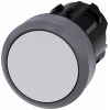 Pushbutton, 22 mm, round, plastic with metal front ring, white. 3SU10300AB600AA0