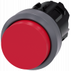 Pushbutton, 22 mm, round, plastic with metal front ring, red. 3SU10300BB200AA0