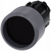 Pushbutton, 22 mm, round, plastic with metal front ring, black. 3SU10300CB100AA0