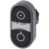 Twin pushbutton, 22 mm, round, plastic with metal front ring, black, black. 3SU10303AB110AQ0