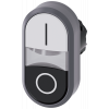 Twin pushbutton, 22 mm, round, plastic with metal front ring, white: I, black: O. 3SU10303AB610AK0