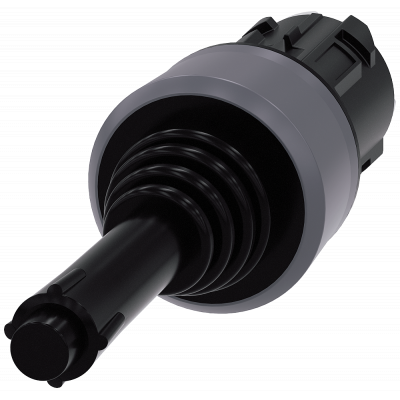 Coordinate switch, 22 mm, round, metal front ring, black, horizontal latching. 3SU10307BA100AA0