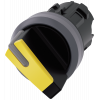 Toggle switch, illuminable, 22 mm, round, plastic with metal front ring, yellow. 3SU10322BC300AA0