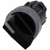 Toggle switch, illuminable, 22 mm, round, plastic with metal front ring, black. 3SU10322BF100AA0